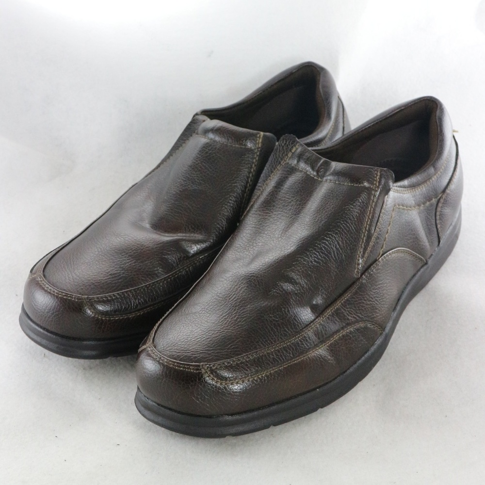 CROFT & BARROW Espresso Leather Slip On Loafers Sz 10 US Women - Picture 7 of 8